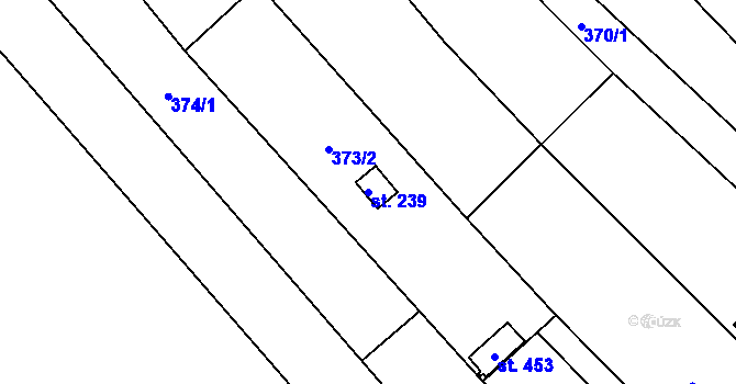Parcela st. 239 v KÚ Vinary u Přerova, Katastrální mapa