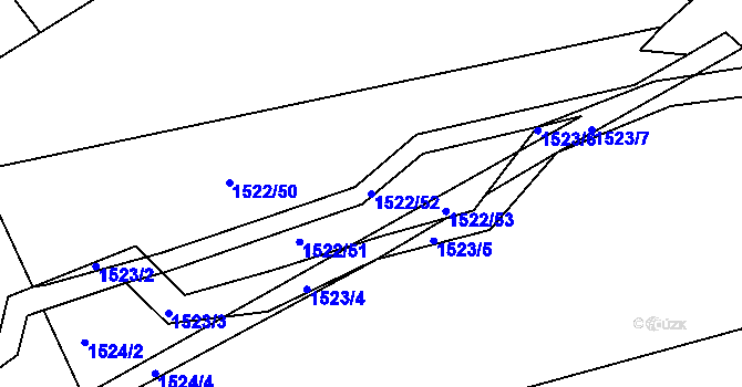 Parcela st. 1522/52 v KÚ Vinoř, Katastrální mapa