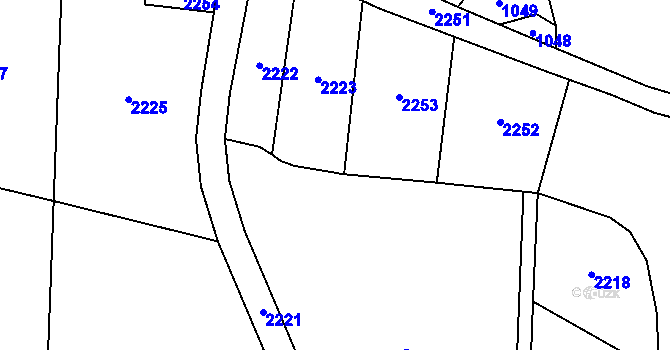 Parcela st. 446 v KÚ Vintířov, Katastrální mapa