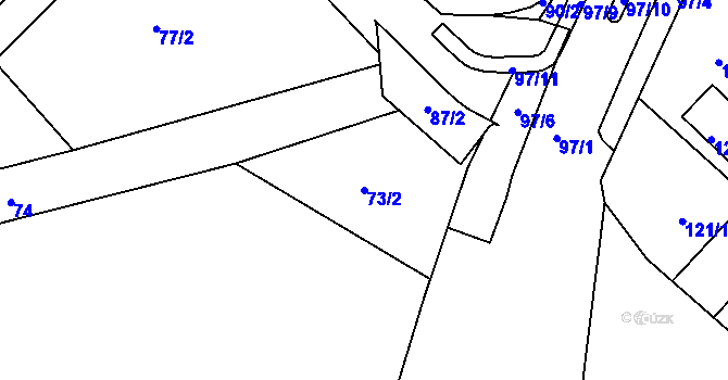 Parcela st. 73/2 v KÚ Vintířov u Sokolova, Katastrální mapa