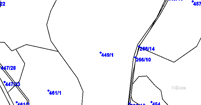Parcela st. 449/1 v KÚ Vintířov u Sokolova, Katastrální mapa