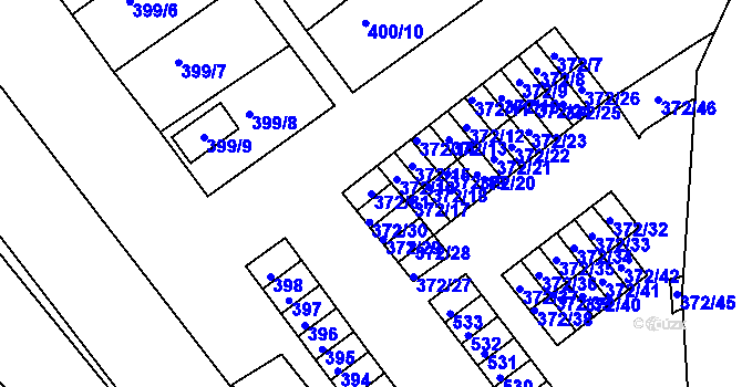 Parcela st. 372/31 v KÚ Vintířov u Sokolova, Katastrální mapa