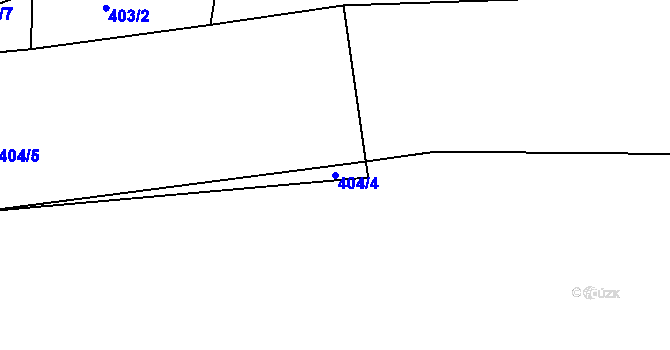 Parcela st. 404/4 v KÚ Vintířov u Radonic, Katastrální mapa