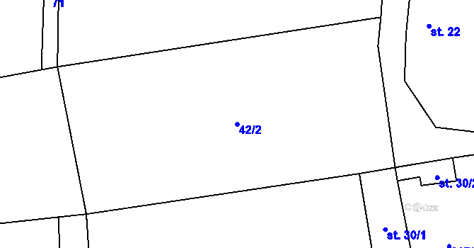 Parcela st. 42/2 v KÚ Víska u Strakonic, Katastrální mapa