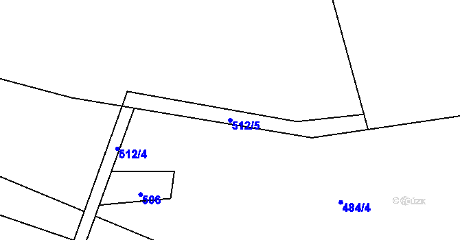 Parcela st. 512/5 v KÚ Víska u Strakonic, Katastrální mapa
