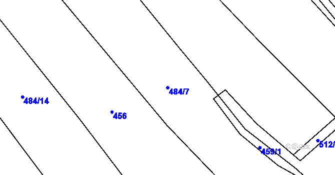 Parcela st. 484/7 v KÚ Víska u Strakonic, Katastrální mapa
