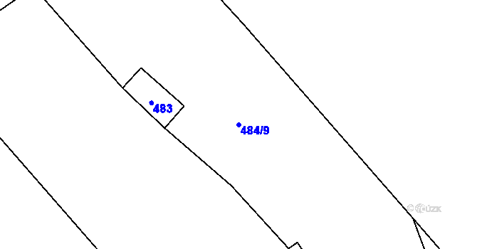 Parcela st. 484/9 v KÚ Víska u Strakonic, Katastrální mapa