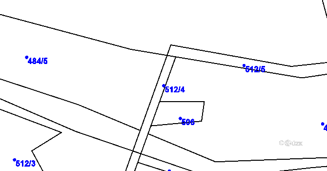 Parcela st. 512/4 v KÚ Víska u Strakonic, Katastrální mapa