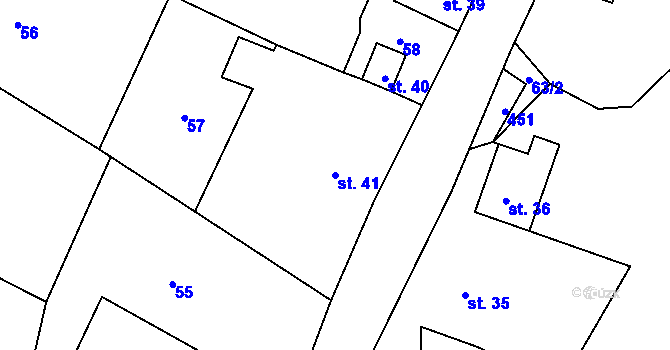 Parcela st. 41 v KÚ Víska u Frýdlantu, Katastrální mapa