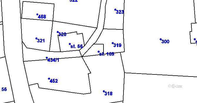 Parcela st. 109 v KÚ Víska u Frýdlantu, Katastrální mapa