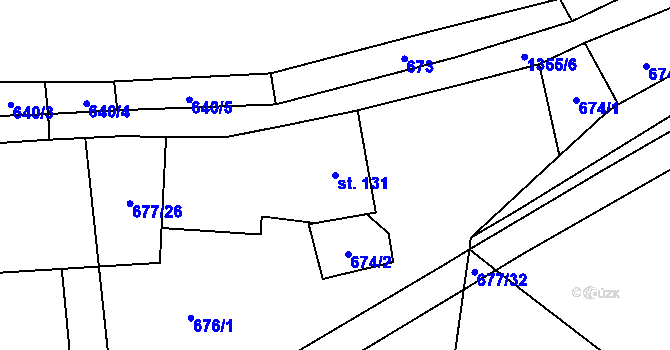 Parcela st. 131 v KÚ Višňová u Frýdlantu, Katastrální mapa