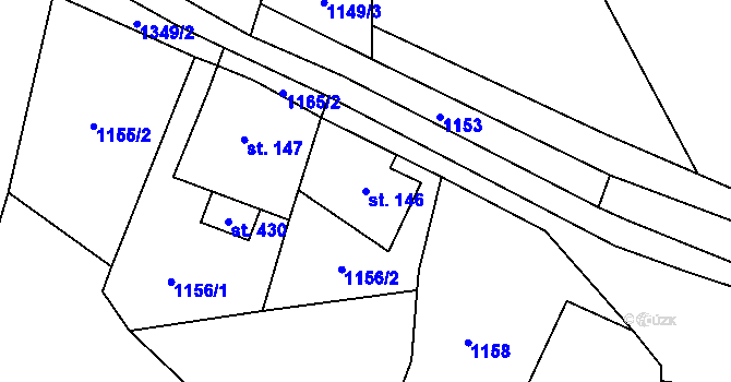 Parcela st. 146 v KÚ Višňová u Frýdlantu, Katastrální mapa
