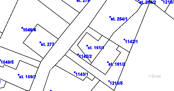 Parcela st. 161/1 v KÚ Višňová u Frýdlantu, Katastrální mapa