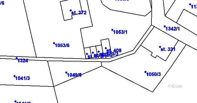 Parcela st. 373/3 v KÚ Višňová u Frýdlantu, Katastrální mapa