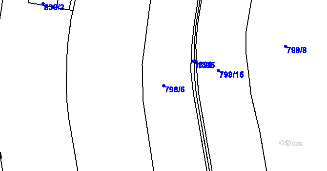 Parcela st. 798/6 v KÚ Višňová u Frýdlantu, Katastrální mapa