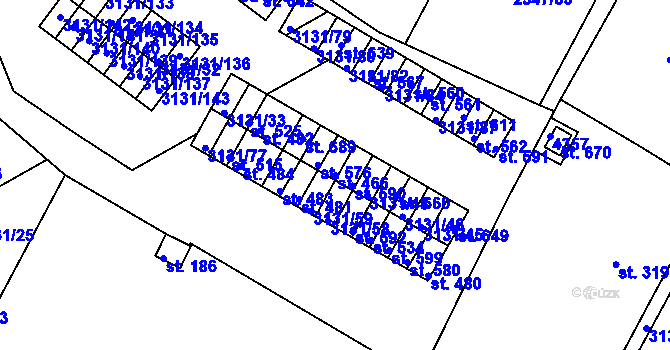 Parcela st. 466 v KÚ Višňové, Katastrální mapa