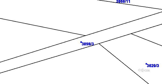 Parcela st. 3898/3 v KÚ Višňové, Katastrální mapa
