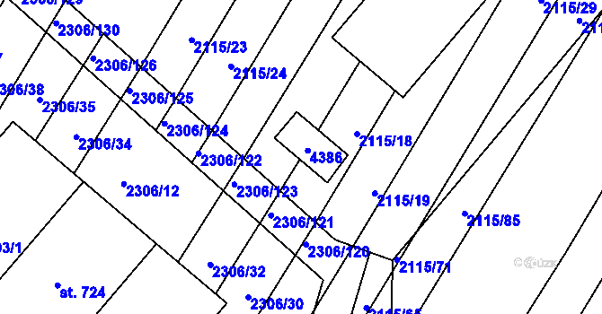 Parcela st. 406/2 v KÚ Višňové, Katastrální mapa