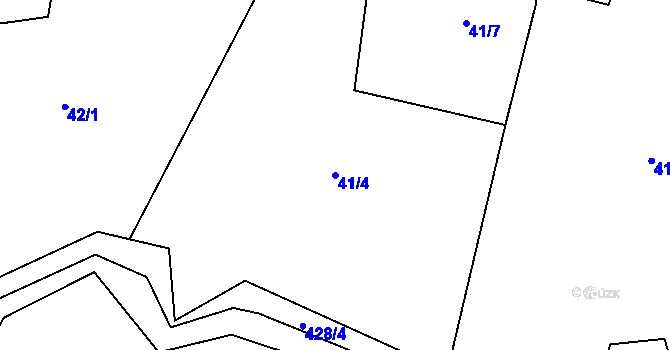 Parcela st. 41/4 v KÚ Stan u Hlinska, Katastrální mapa