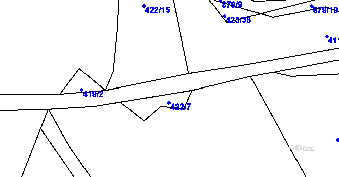 Parcela st. 625/14 v KÚ Brtí, Katastrální mapa
