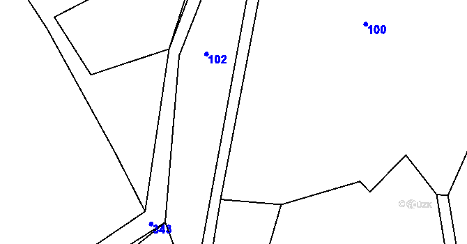 Parcela st. 342 v KÚ Mladotice u Čachrova, Katastrální mapa