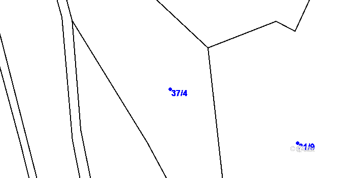 Parcela st. 37/4 v KÚ Mladotice u Čachrova, Katastrální mapa