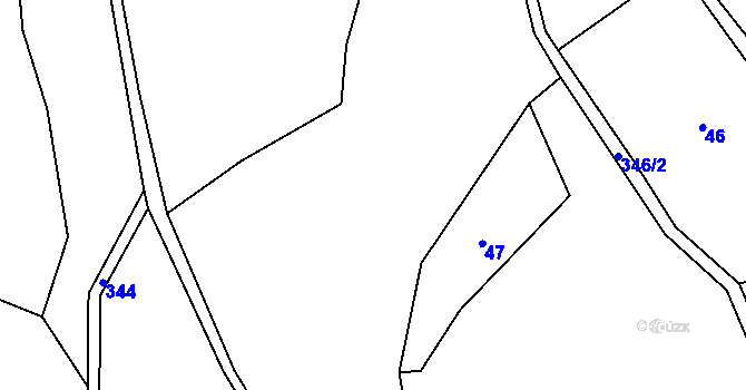 Parcela st. 73/7 v KÚ Mladotice u Čachrova, Katastrální mapa