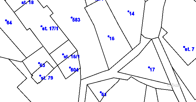Parcela st. 11 v KÚ Viteň, Katastrální mapa