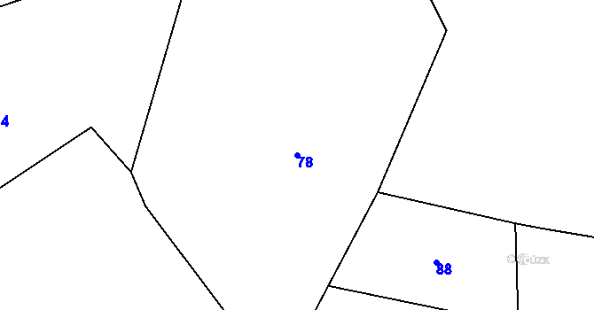Parcela st. 78 v KÚ Viteň, Katastrální mapa