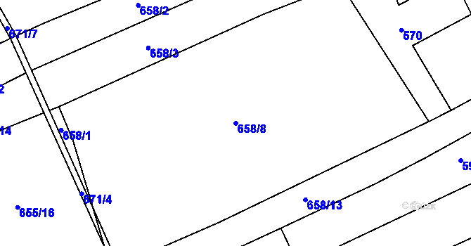 Parcela st. 658/8 v KÚ Dobré Pole u Vitic, Katastrální mapa
