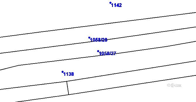Parcela st. 1058/27 v KÚ Dobré Pole u Vitic, Katastrální mapa