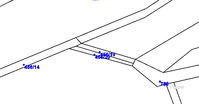 Parcela st. 456/19 v KÚ Kšely, Katastrální mapa