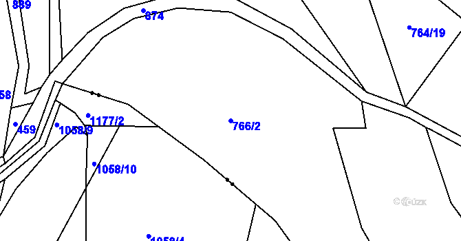 Parcela st. 766/2 v KÚ Vitice, Katastrální mapa
