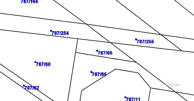Parcela st. 787/66 v KÚ Vitice, Katastrální mapa