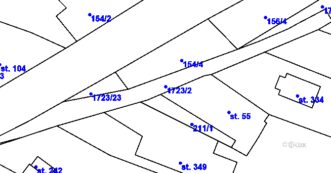 Parcela st. 1723/2 v KÚ Vitín, Katastrální mapa