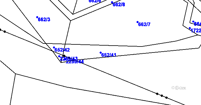 Parcela st. 652/41 v KÚ Vitín, Katastrální mapa
