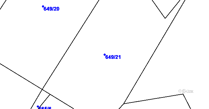 Parcela st. 649/21 v KÚ Vitín, Katastrální mapa