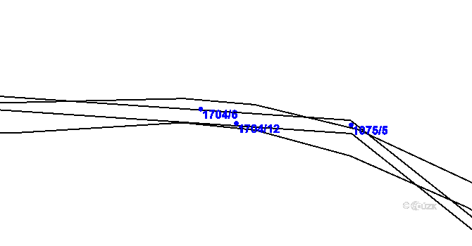 Parcela st. 1704/12 v KÚ Vitín, Katastrální mapa