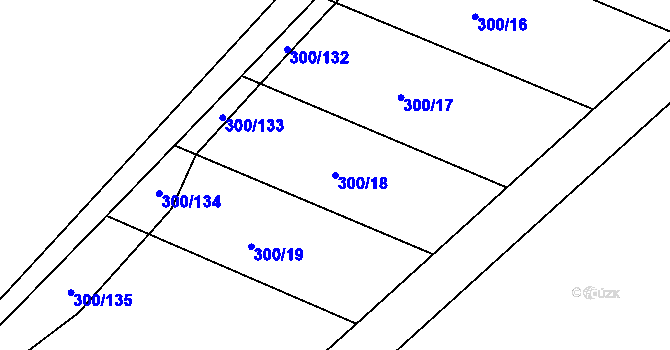 Parcela st. 300/18 v KÚ Vitín, Katastrální mapa