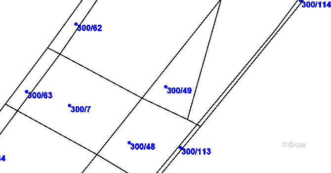 Parcela st. 300/49 v KÚ Vitín, Katastrální mapa
