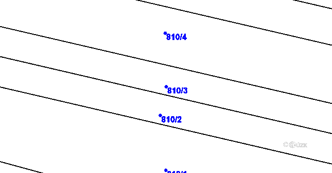 Parcela st. 810/3 v KÚ Vitín, Katastrální mapa