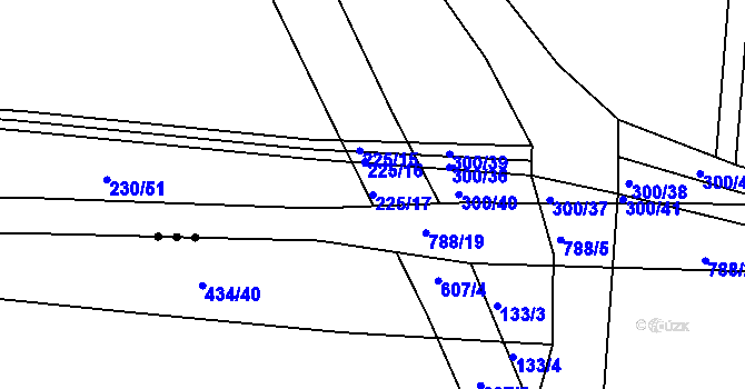 Parcela st. 225/17 v KÚ Vitiněves, Katastrální mapa
