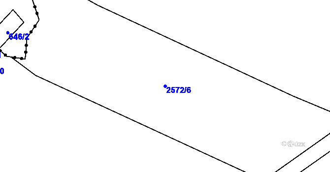 Parcela st. 2572/6 v KÚ Vítkov, Katastrální mapa