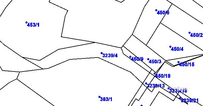 Parcela st. 3239/4 v KÚ Vítkov, Katastrální mapa