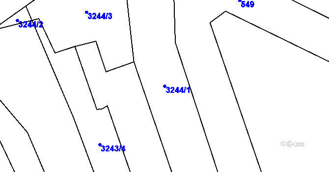 Parcela st. 3244/1 v KÚ Vítkov, Katastrální mapa