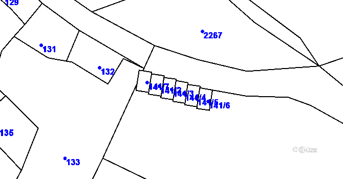 Parcela st. 141/3 v KÚ Vítkov, Katastrální mapa