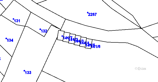 Parcela st. 141/4 v KÚ Vítkov, Katastrální mapa