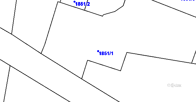 Parcela st. 1851/1 v KÚ Vítkov, Katastrální mapa