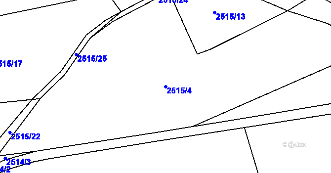 Parcela st. 2515/4 v KÚ Vítkov, Katastrální mapa