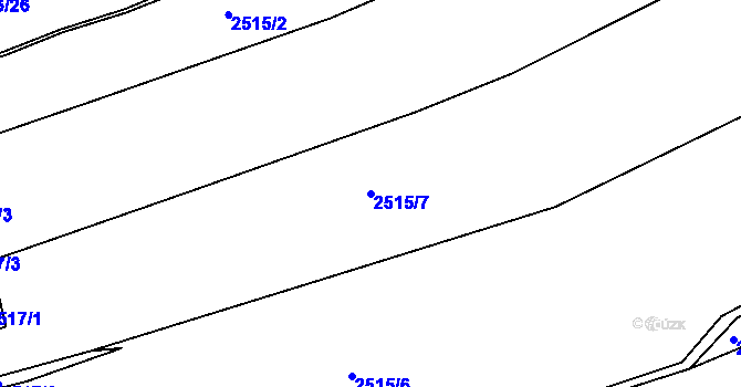 Parcela st. 2515/7 v KÚ Vítkov, Katastrální mapa